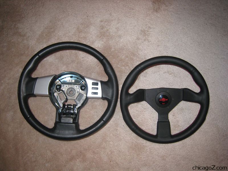 350z steering shop wheel size